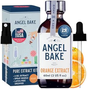 Pure Valencia Orange Extract 5X for Baking and Mixology - 100 Servings Culinary Aromatics, Kosher, Keto Friendly, Vegan, Gluten-Free Flavoring for Cooking, Desserts & Drinks (2 Oz Extract w/ Latex-Free Dropper)