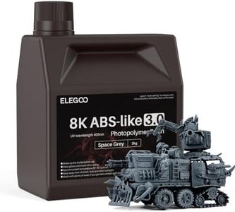 ELEGOO 8K ABS-Like 3D Drucker Resin, 405 nm UV-härtendes Photopolymerharz für MSLA/LCD/DLP 3D Drucker, Verbesserte Festigkeit und Zähigkeit, 8K Hohe Präzision, Niedrige Viskositä, Space Grau 2000g