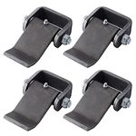 SPARKWHIZ Weld on Trailer Hinges Heavy Duty Greaseable Dump Trailer Trucks Gate Door Hinge, Strap Style Short Leaf, Pack of 4
