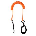 HEYTUR Coiled SUP Leash 10' Surfboard Leash Sup Leg Rope Strap Stand Up Paddleboard Leash (5mm Orange)