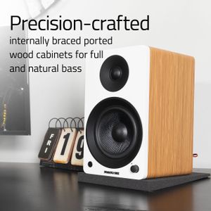 Fluance Ai41 Powered Bookshelf Speakers – Bluetooth, 90W Stereo Pair