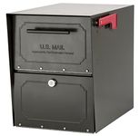 ARCHITECTURAL MAILBOXES 6200Z-10 Oasis Classic Post Mount Mailbox, Graphite Bronze