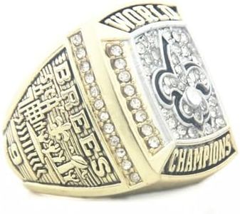 XiaKoMan NO'Saints New Orleans Football DREW BREES 2009 super world champions ring with wooden box size 11 Gifts for Men Kids Boys Youth Fathers