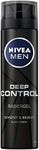NIVEA MEN Deep Control Shaving Gel in Pack of 6 (6 x 200 ml), Shaving Gel for a Comfortable Shave, Shaving Gel for Men with Black Carbon
