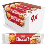 Biscoff - Sandwich Biscuits With Vanilla Cream Filling - 15 Sandwich Biscuits Per Pack - Ingredients from natural origin - Vegan - No colours or added flavours - 9x150g - 1,35kg