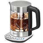 Magic Mill Pro Electric Kettle with tea Infuser and Temperature Control - Keep Warm Function, Automatic Shut Off on the Base MTK-740