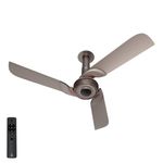 NNEX Glyde A80 BLDC 1200 mm | 5 star Rated Premium Ceiling Fan with Remote | 20% Higher Air Thrust | Airfluence™ Al Blades | Adjustable Downrod | 2-Yr Warranty | 5-Yr Motor Warranty | Mist Brown