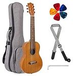 Kmise Guitalele 31 inch Guitarlele Mini Travel Guitar Ukulele Mahogany with Gig Bag Tuner Picks Strap