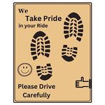 Car Paper Foot Mat Paper for Car Mat Paper Floor Mats with Cute Footprint Design - Protective Auto Floor Mat for Cars, Vehicles, and Automotive Use (Brown, 18 x 23 Inches) - Pack of 50