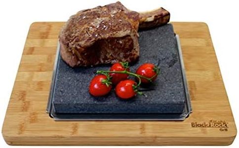 Black Rock Grill Big Sizzling Steak on a Stone Grill Set, Hot Stone Cooking Steak Stone Set