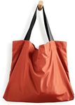 ODODOS 36L Oversized Tote Bag Large Capacity Lightweight Shoulder Bags for Gym Workout Shopping Beach Travel, Coral Red