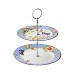 Aynsley CLAS20023 Cottage Garden 2 Tiered Cake Stand , 20.5 x 20.5 x 22 cm