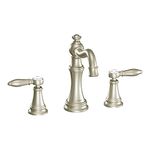 Moen TS42108BN Weymouth Two-Handle High Arc Bathroom Faucet Trim Kit Without Valve, Brushed Nickel