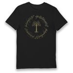 Lord of The Rings White Tree of Gondor T-Shirt Black-XL