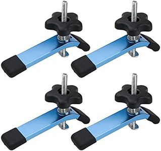 POWERTEC 71168-P2 T-Track Hold Down Clamp, 5-1/2” L x 1-1/8” W, 4 Pack, T Track Clamps for Woodworking