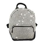 KENOFAR Diamond Backpack Bag for Women, Whiny Trendy Small Backpack Bag with Rhinestones for Women， Shiny Rhinestone Mini Backpack Bag, Silver