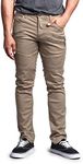 G-Style USA Men's Coated Biker Jeans Jeans - DL1030 - Khaki - 40/30 - DNM