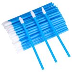 100 Pcs Lip Brush Lip Brushes Lip Wands Lipstick Applicator Lip Gloss Brushes Lipstick Wands Applicators Perfect for Lips, Eyes and Makeup Application(Blue)