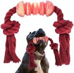 Alpine Choice Durable Chewers Toy for Aggressive Dogs with Rope - Indestructible Rope Dog Toys - Best Set for Heavy Duty Chewing and Interactive Play - Suitable Small Dogs and Puppies