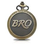 GT Gala Time Antique Retro Vintage The Greatest Bro Theme Pocket Watch Metalic Key Chain & Key Ring Car Bike Home Key Chain & Key Rings | Gift for Men & Women