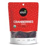 Elan Dried Cranberries, 175g, Whole Dried Cranberries, No Sulphites, No Fat, Non-GMO, Vegan, Gluten-Free, Kosher, Dried Fruits, Healthy Snacks