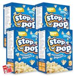 12pk x 85g SOL Stop 'n' Pop Microwave Popcorn | Salted Popcorn Flavour | Popping Pop Corn Kernels for The Family | Flavoured Popcorn Kernels Popcorn Microwave Includes SOL Sticker