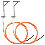 Tigbear 62-24164-01 Direct Spark Ignitor for Rheem Furnaces Flame Sensor Igniter Sensing Rod, 232258 2-Prong Electrode Assembly, Fire Pit Spark with 31.5" High Temperature Cable Wire