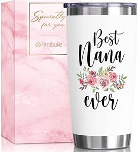 Fimibuke Best Nana Gifts - 20 OZ Tumbler Christmas Gifts for Grandma from Granddaughter, Grandson, Grandkids, Insulated Cup Funny Birthday Xmas Gift for Nana/Grandmother/New Grandma/Grandparents