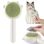 Pet Hair Cleaner Brush,Cat Grooming Brush with Self-Cleaning Button,Pet Shedding Brush for Cats Dogs,Pet Massage Brushes for Removing Tangles Loose Fur