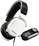 SteelSeries Arctis Pro + GameDAC Wired Gaming Headset - Certified Hi-Res Audio - Dedicated DAC and Amp - for PS5/PS4 and PC - White