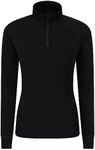 Mountain Warehouse Merino Womens Zip-Neck Thermal Top II Black 6