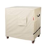 Porch Shield 100% Waterproof & Dust-Resistant 80-100 Qt Rolling Cooler Cart Cover Fits Most Patio Ice Chest Party Cooler Upto 43L x 22W x 32H inch