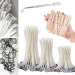 BEEWICK Candle Wick 3-4-5" |150 Pieces of Candle Wicks for Candle Making | 5 Wooden Holder 2 Droppers (3-4-5 Wicks, 150, Count)