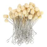 100Pcs Leather Wool Daubers Oily Dye, Ball Brush Metal Handle DIY Made Craft Tool Wool Daubers Ball Brush Leather Dye Tool with Metal Handle for DIY Crafts Projects