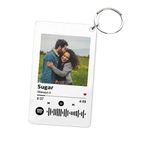 WEHATKE Acrylic Customized Spotify Keychain With Spotify Song Code And Your Image(2X3 Inches), Multi-Coloured