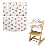 LLHQAMT for Tripp Trapp High Chair Cushion, Soft and Comfortable for Tripp Trapp High Chair Cushion, for Tripp Trapp Cushion Set Makes It Safer and More Comfortable for Baby to Sit On (Little Bear)