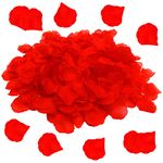 1200pcs Red Rose Petals for Bedroom, Artificial Rose Flowers, No-Taste Emulation Silk Rose Petals for Romantic Scenes Wedding Anniversary, birthday, Confession Decoration, Waterproof and Do Not Fade