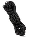 Penta Angel Round Elastic Band 10Yards 3mm Black Heavy Stretch Braided Bungee Strap Cord Handmade String Rope for Sewing and Crafts DIY