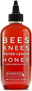 Bees Knees Meyer Lemon Honey, 12.5 oz, Pure Honey with Citrus, Gluten Free, Paleo Friendly Wildflower Natural Honey for Tea, Cooking, Food Gifts, Unique Gifts