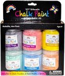 DIY Sidewalk Chalk Paint 6pk Kit - Non-Toxic, Washable Powdered Chalks - Simply Mix in Water and Use a Paintbrush to Create Colorful Artwork on the Sidewalk or Chalkboard, For Kids Ages 5+