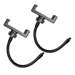 BROLAVIYA 2 Pcs Flexible Hose Mobile Phone Gooseneck Clip with 1/4 Male Thread for LED Ring Light