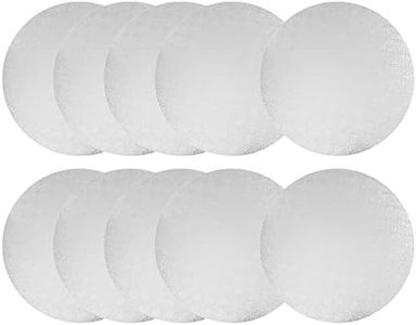 O'CREME White Wraparound Cake Pastry Round Drum Board 1/4 Inch Thick, 12 Inch Diameter - Pack of 10
