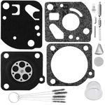 QAZAKY Carburetor Rebuild Kit Carb Repair Set Compatible with Zama RB-47 C1Q C1U Weed Eater Craftsman Blower Poulan Trimmer Brushcutter Oleomac Efco 640 750 8510 8742 Emak Jet 300 400 C1Q-E3 C1U-W10