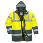 Portwest S466 Waterproof Hi-Vis Contrast Winter Traffic Jacket Yellow/Green, Large