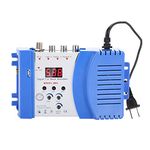 RF Modulator,110‑240V AV‑RF AV‑TV Modulator Converter,VHF UHF Amplifier,AV inputs into RF and TV Output,for Satellite Receivers,Video Cameras,Video Game Consoles,VCR