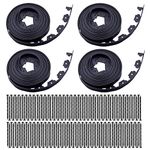 Garden Edging,160ft Landscape Edging with 200 Spikes for Lawn 2 Inch Tall(Black, 160FT)