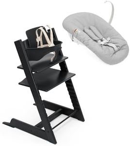 Stokke Tripp Trapp High Chair with Newborn Set and Tray, Black/Grey