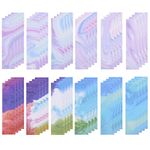 FANKUTOYS 48 Pcs Calm Strips Anxiety Sensory Stickers Kit Colorful Streamer Sensory Strips Stickers & Stone Pattern Textured Strips Toys Anti Stress Rough Sensory Fidget Toys for Adults Teens(Light)