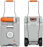 YITAHOME 6.6 Gallon Portable Water Holding Tank with Metal Handle, Large Wheels, Odorless Tote for Camper with Filling Port, Rotating Spout, Fast Emptying & Easy Carrying