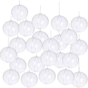 Yeelan 19Pcs, 40mm Esfera de la chuchería del Ornamento de la Bola Transparente rellenable de acrílico Transparente de para la decoración casera de la Navidad del Banquete de Boda